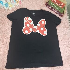 Disney minnie mouse polka dot bow tee plus size 00